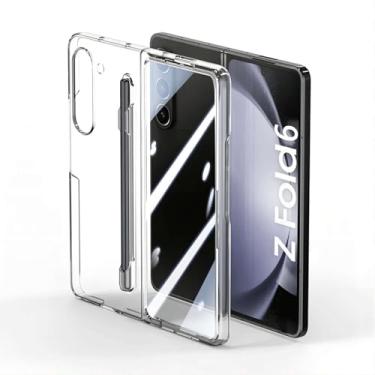 Imagem de HOULEE Capa para Samsung Galaxy Z Fold 6 com S Pen One Piece Skin Friendly Z Fold 6 Capa de telefone com suporte de caneta resistente à prova de choque PC capa dobrável para Galaxy Z Fold 6 -