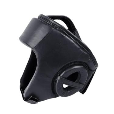 Imagem de Colaxi Capa de cabeça de boxe, forro de EVA respirável, proteção facial completa, equipamento de proteção para Muay Thai, luta corpo a corpo, Taekwondo, Preto