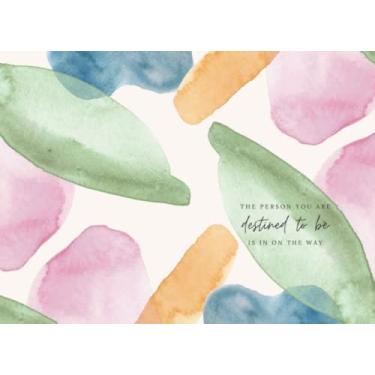 Imagem de The Person You Are Destined To Be Is On The Way: The Reader Rabbit Floral Watercolor "Destined To Be'' Journal Notebook, 8.25'' W x 6'' L, 100 Pages