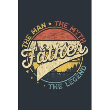 Imagem de Mens Retro Vintage Father Man Myth Legend Father's Day s: Study Notebook, 6 x 9 inches, 120 pages