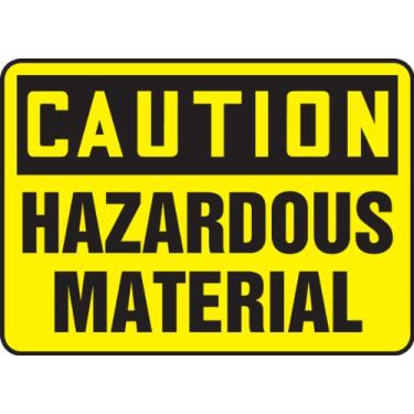 Imagem de Accuform Placa de segurança "Caution Hazardous Material", Aluma-Lite™, 18 x 25 cm (MELC642XL)