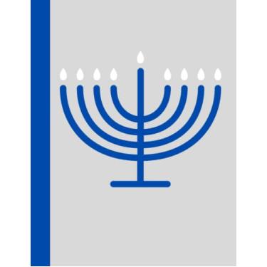 Imagem de Hanukkah Menorah Notebook - Gray Matte Cover