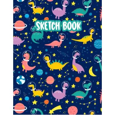 Imagem de Sketch Book: Dinosaur Blank Notebook For Drawing Writing Painting For Women Drawing Sketching Diary For Girls Teens