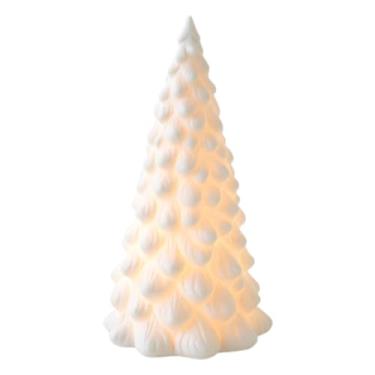 Imagem de Árvore de Natal de cerâmica branca com luzes, árvores de Natal de cerâmica que acendem, Árvore de natal iluminada, Ornamento de cerâmica artificial, suprimentos para festas, decorações exclusivas de m