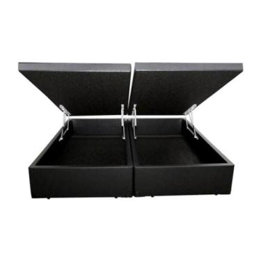 Imagem de Cama Box Baú Casal Bipartido Premium 4 Amortecedores 138x188x40cm - Ma