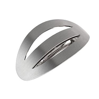 Imagem de 2 peças de grampos de cabelo em formato oval, gancho de cabelo de desenho de fio de metal, design minimalista, clipes de presilhas de cabelo, acessórios de cabelo de fixação forte para mulheres