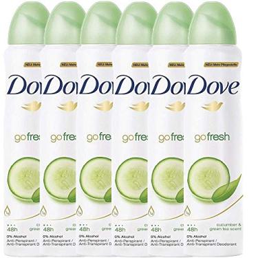 Imagem de Dove Spray Desodorante Antitranspirante, Pepino e Chá Verde, Proteção Seca 48 Horas 150 Ml (Pacote com 6)