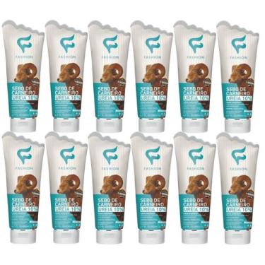 Imagem de Kit 12 Sebo De Carneiro Ureia 10% Hidratante 200Ml - Fashion