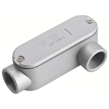 Imagem de Condulete Fixo Ovalado 1" Tipo Ll Com Rosca E Tampa Com Pintura Eletro