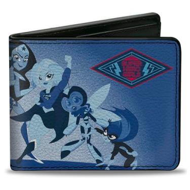 Imagem de Buckle-Down Carteira masculina dobrável padrão DC Superhero Girls, 10 x 9 cm