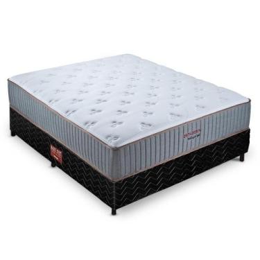 Imagem de Conjunto colchão cama box black fit casal bellagio gel orthocrin 138x1
