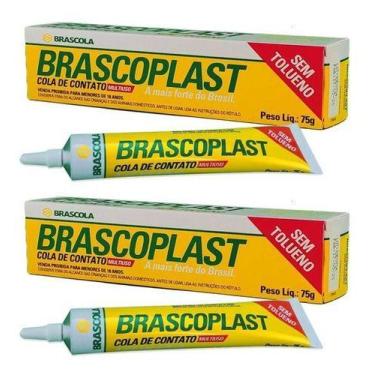 Imagem de 2 Cola Contato Brascoplast St 75g Cola De Sapateiro