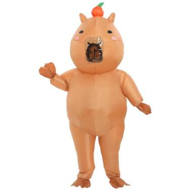 Imagem de Traje Inflável de Capivara XYJKIDSES para Adulto - Fantasia de Hallowe