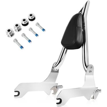 Imagem de Kekykm Motocicleta Softail Backrest Sissy Bar compatível com Harley Davidson Breakout Fat Boy 114 FXBR FLFB FLFBS, Chrome, 2018-2024
