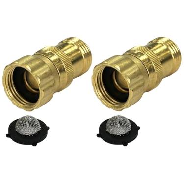 Imagem de Regulador redutor de pressão de água de 25 psi para sistema de irrigação por gotejamento, rosca de mangueira de 3/10.2 cm, pressão máxima de entrada de 150 psi, latão sem chumbo (com anéis de vedação