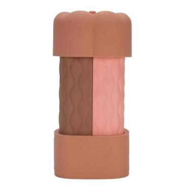 Imagem de Garrafas Portáteis de Viagem de Silicone, Garrafas de Viagem de Contêineres Portáteis para Produtos de Higiene Pessoal (Série Brown)
