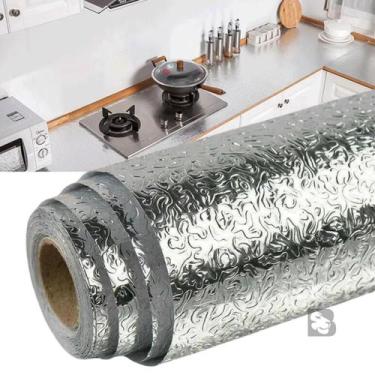 Imagem de Papel de Parede Alumínio Adesivo Impermeável Prova DÁgua Forro Proteçã