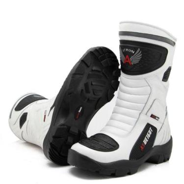 Imagem de Bota Cano Alto Profissional Motociclismo Couro Legitimo Você 9cm mais 