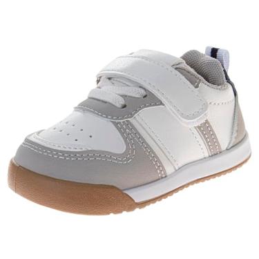 Imagem de Josmo Sapatos para bebês meninos meninas primeiro caminhada tênis infantil sapatos de berço sapatos sem cadarço tamanho 3-5 infantil, Branco, 18