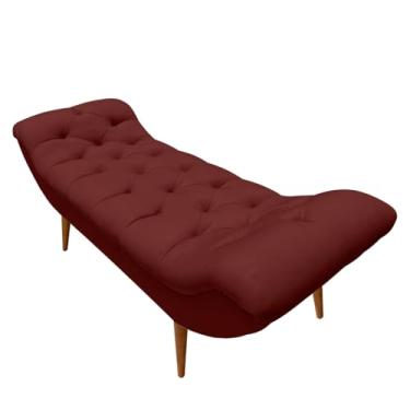 Imagem de Recamier Sofá Calçadeira 1,4 M Realeza (Suede Marsala)