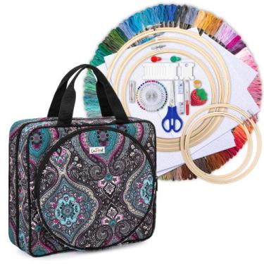 Imagem de Kit de bordado LodRid Embroidery Project Bag com kit inicial
