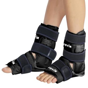 Imagem de REVIX Bolsas De Gelo Para Lesões No Tornozelo Reutilizáveis, Envoltório De Gelo No Tornozelo Com Compressão Fria Para Alívio Da Dor Nos Pés, Fascite Plantar E Tendinite De Aquiles, Forro De Pelúcia Ma