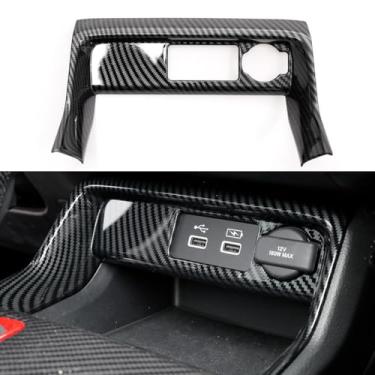 Imagem de YINGTUU para Honda 11ª geração Civic 2022 2023 2024 2025 console central painel de isqueiro painel USB acessórios interiores fibra de carbono