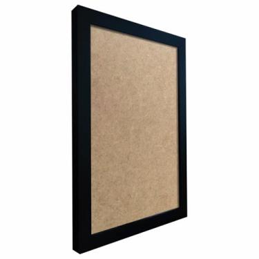 Imagem de Moldura Lisa Revestida para Quadros e Fotos com Fundo Mdf - 2x2 Cor:PRETO;Tamanho:15X21 CM