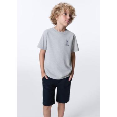 Imagem de Bermuda Básica Infantil Menino Em Sarja - Hering, 014, Preto