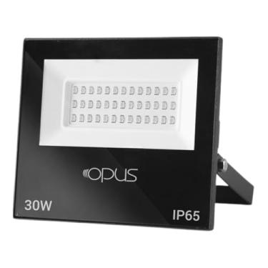 Imagem de Refletor Led Slim 30W Bivolt Ip65 Preto Slim PREMIUM OPUS para Ambiente Externos, Fachadas, Jardins
