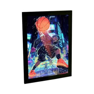 Imagem de Quadro Decorativo Basquete De Rua Ilustração Desenho Decoração Quarto Sala