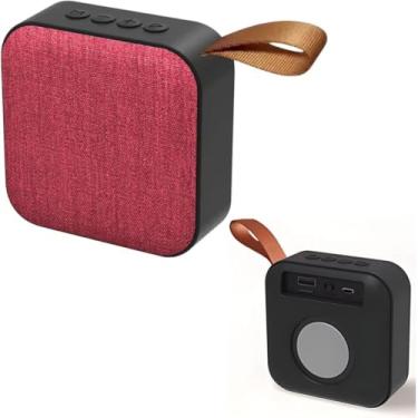 Imagem de Mini Caixa de som bluetooth caixinha de som Portatil Resistente á agua, chuva,USB, pega cartao de memoria TF (vermelho)