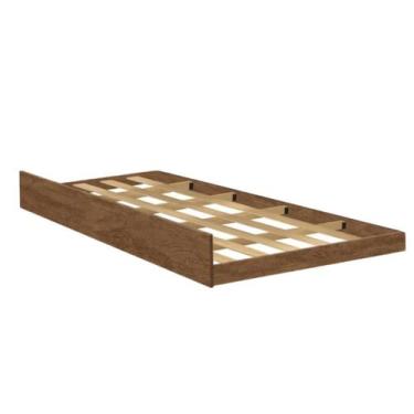 Imagem de Cama Solteiro Auxiliar para Colchão Padrão 188x88 MDF com Rodinhas - A
