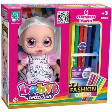 Imagem de Boneca Babys Collection Mini Fashion Color - Super Toys