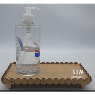 Imagem de Bandeja Meia Perola Retangular De MDF Para uso Lavabo / Festas / Decor