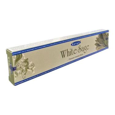Imagem de Incenso Meditação Massala White Sage Satya Cx c 12 Var - Lua Mística -