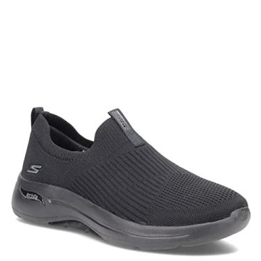 Imagem de Skechers Tênis feminino Go Walk Arch Fit Iconic, Preto/preto, 8.5 Wide