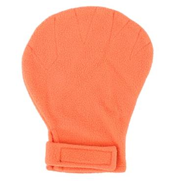 Imagem de Açúcar de planador de luva resistência a mordida de pequenos animais ligando luva calmante para planador de açúcar lidando lidando com material de pelúcia premium tamanho ajustável (Laranja)