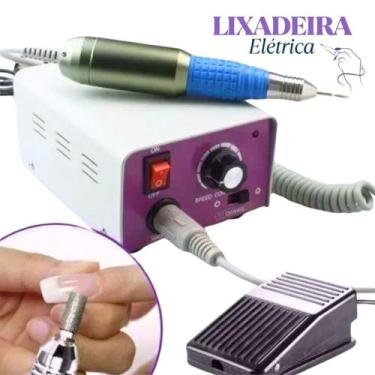 Imagem de Motor Lixadeira Elétrica de Unha Profissional até 25.000 RPM 110V Para