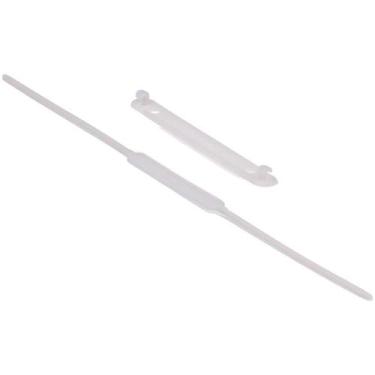 Imagem de Grampo Trilho Plástico Estendido Branco - Pacote com 50 - Carbrink