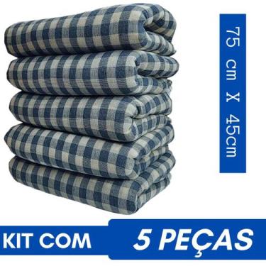 Imagem de kit 5 Pano De Chão Saco Costurado 100 Algodão Cores Variadas 65x45 - D