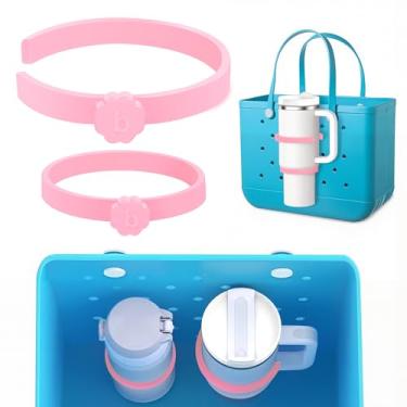 Imagem de Oudizz Acessórios para garrafa de água esportiva, artigos esportivos, suporte de copo para Stanley, suporte de bebida grande compatível com todos os sacos Bogg, acessório de suporte de copo ajustável