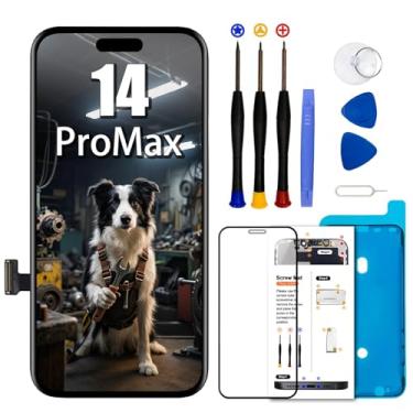 Imagem de EFAITHLIFE Tela de substituição para iPhone 14 Pro Max de 6,7 polegadas, tela LCD sensível ao toque com conjunto de ferramentas de reparo, compatível com modelos A2894, A2651, A2893, A2895(Sem
