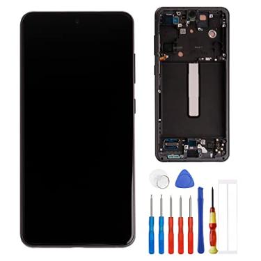 Imagem de E-yiiviil Tela digital AMOLED compatível com Samsung Galaxy S21 FE 5G SM-G990B SM-G990U Tela LCD de 6,4 polegadas, montagem digital com ferramentas