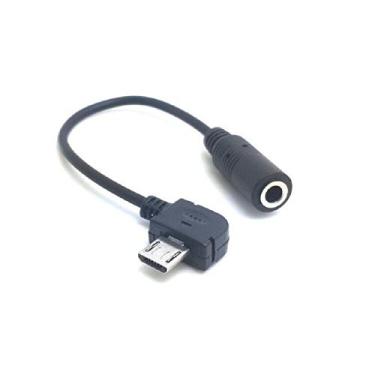 Imagem de Novo conector micro USB preto para fone de ouvido de 3,5 mm adaptador soquete cabo de áudio