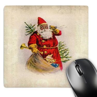 Imagem de 3dRose Mouse pad LLC 20 x 20 x 0,63 cm, ilustração do Papai Noel afro-americano (mp_62169_1)