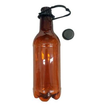 Imagem de Growler Ambar Pet 600ml Kit C 16 Unidades Garrafas - Genérica