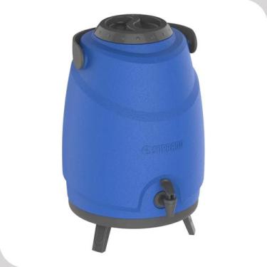 Imagem de Garrafa termica Agua Com Pé Torneirinha Alça 12L Azul Soprano Tereré