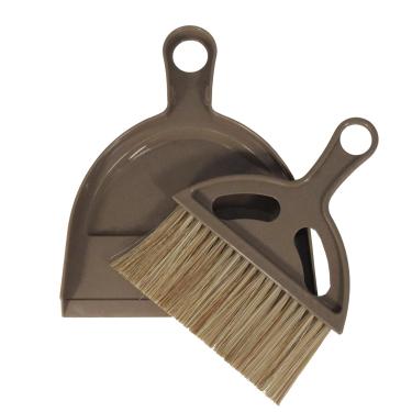 Imagem de BSMstone Conjunto de mini vassoura e pá de lixo com pá de lixo, ferramentas de limpeza domésticas portáteis para mesa, balcão, sofá, cozinha, escritório, ninho (café)