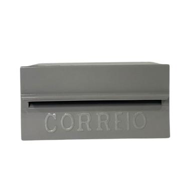 Imagem de Caixa De Correios Brasileirinha Cinza Tamanho 15x20x10 Aço Cinza